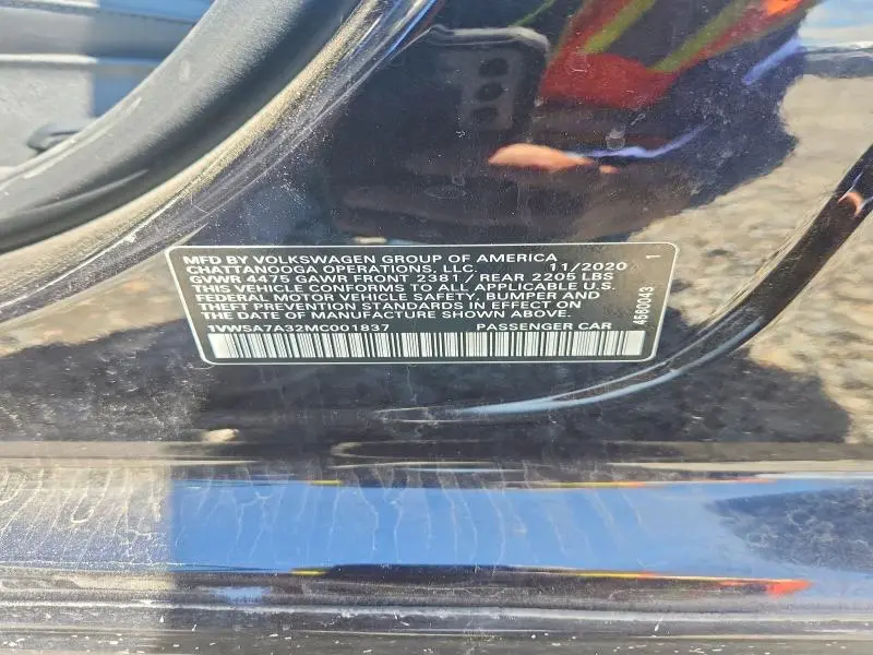 2021 VOLKSWAGEN PASSAT SE  