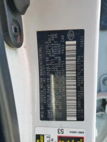 2021 TOYOTA CAMRY XSE  