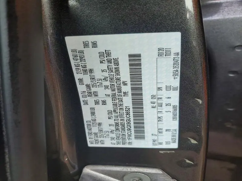 2016 FORD ESCAPE SE  