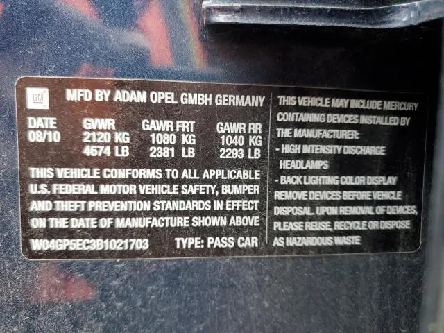 2011 BUICK REGAL CXL  