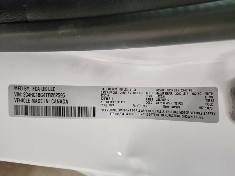 2026 CHRYSLER PACIFICA SELECT  