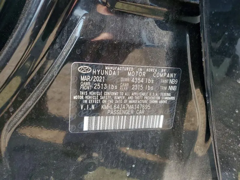 2021 HYUNDAI SONATA SEL  