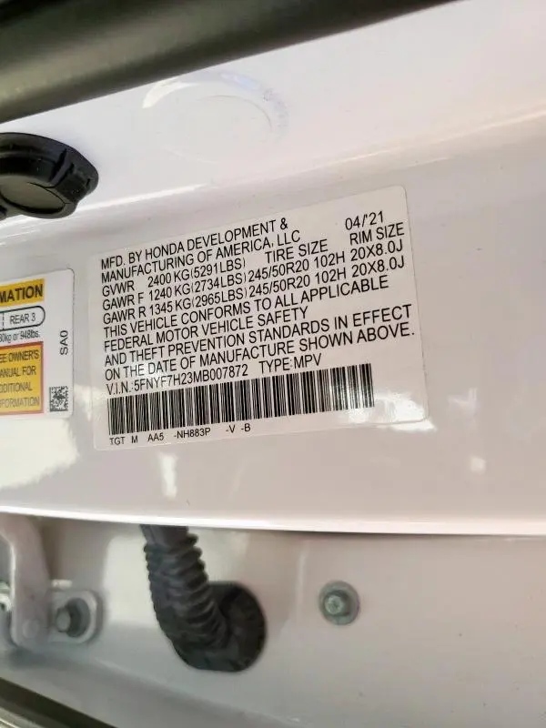 2021 HONDA PASSPORT SPORT  