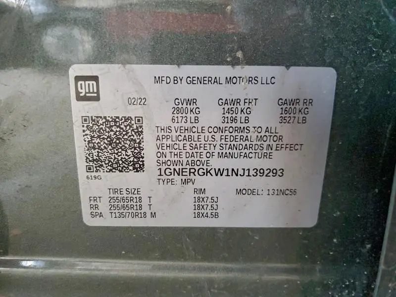 2022 CHEVROLET TRAVERSE LT  