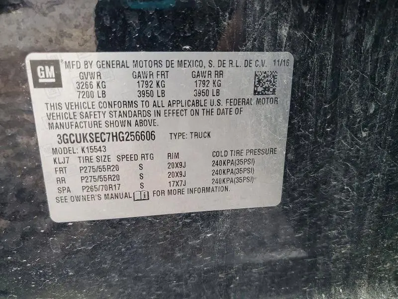 2017 CHEVROLET SILVERADO K1500 LTZ  