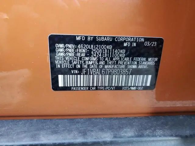 2023 SUBARU WRX LIMITED