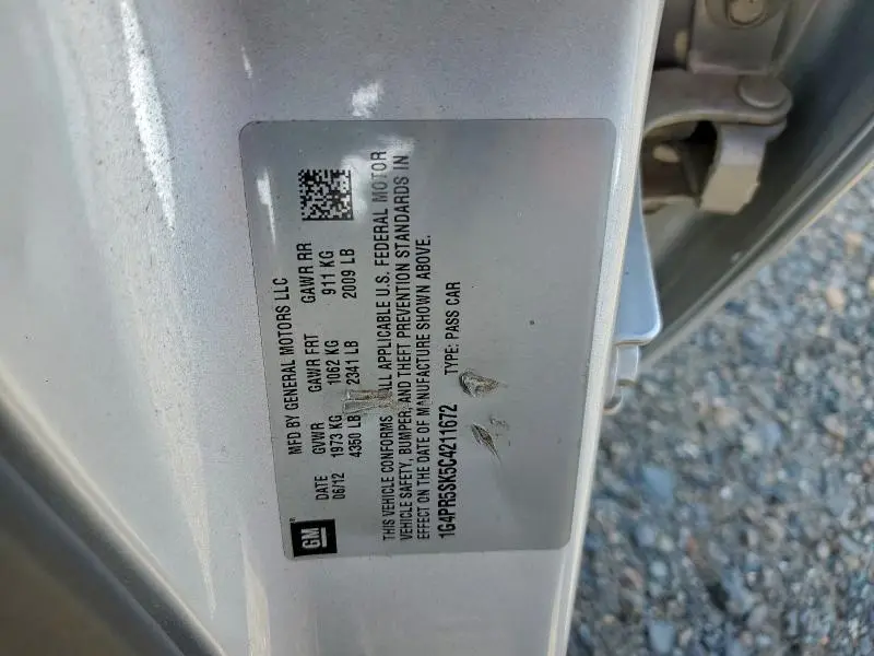 2012 BUICK VERANO CONVENIENCE  