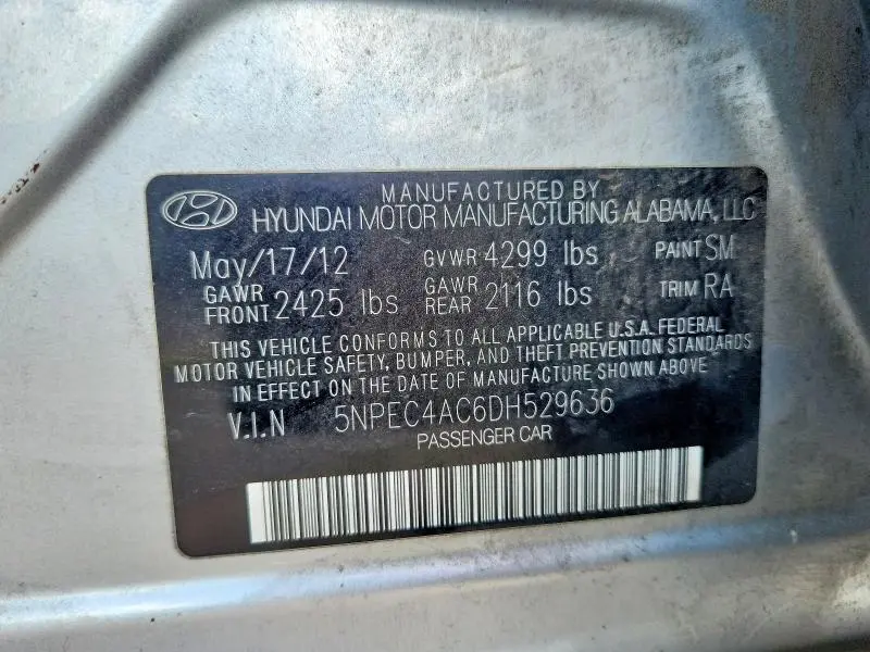 2013 HYUNDAI SONATA LIMITED  