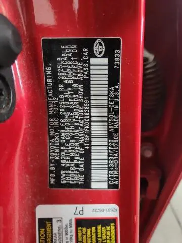 2012 TOYOTA CAMRY BASE  