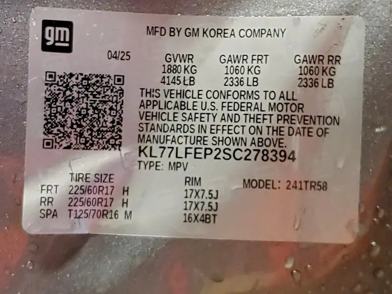 2025 CHEVROLET TRAX LS  