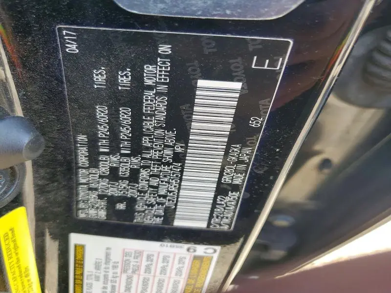 2017 TOYOTA 4RUNNER LIMITED  