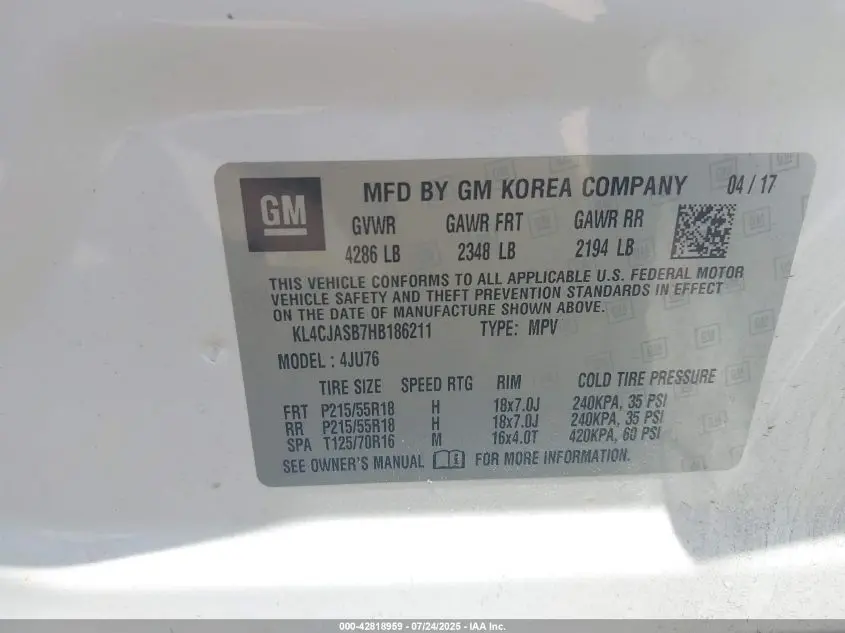 2017 BUICK ENCORE PREFERRED