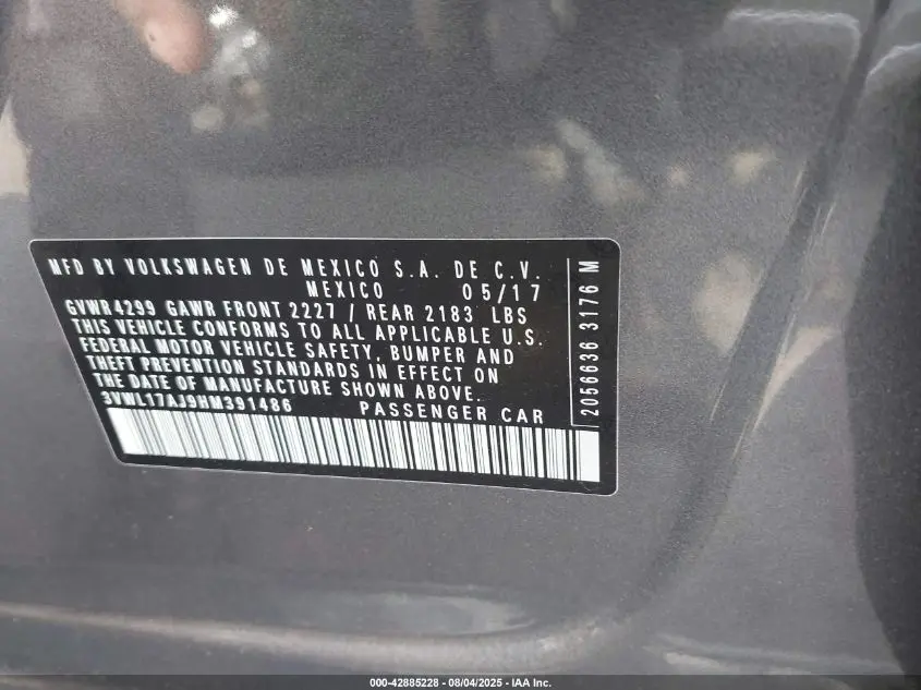 2017 VOLKSWAGEN JETTA 1.8T SEL/1.8T SEL PREMIUM