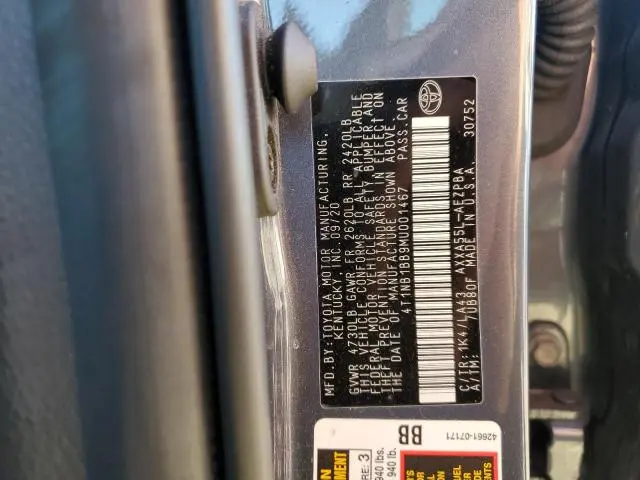 2021 TOYOTA AVALON LIMITED  