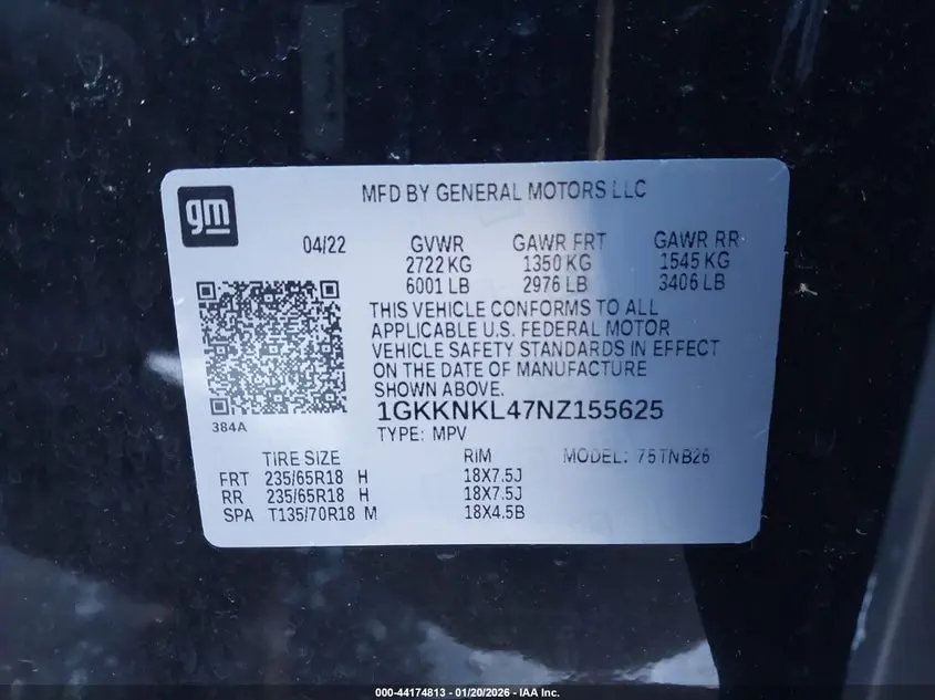 2022 GMC ACADIA FWD SLE