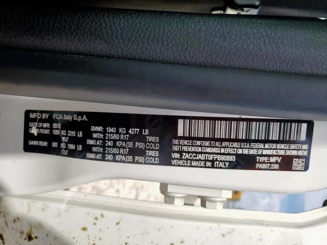 2015 JEEP RENEGADE LATITUDE  