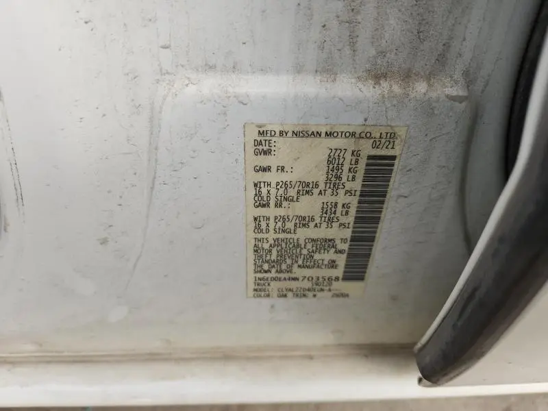 2021 NISSAN FRONTIER S  