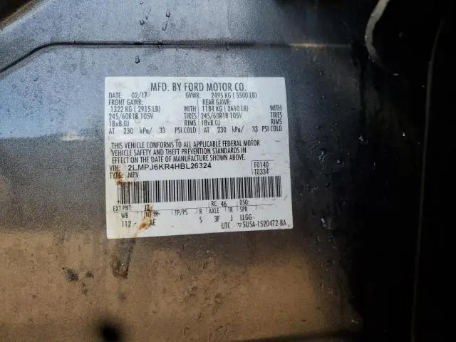 2017 LINCOLN MKX SELECT