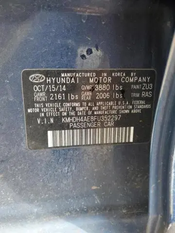 2015 HYUNDAI ELANTRA SE  