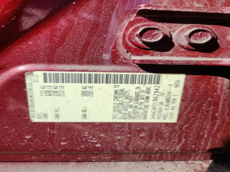 2012 NISSAN MAXIMA 3.5 S  