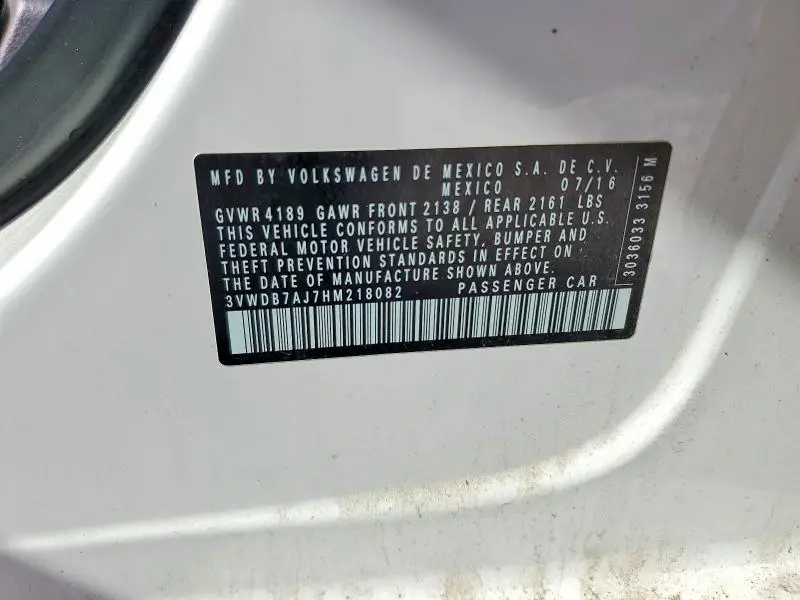 2017 VOLKSWAGEN JETTA SE  