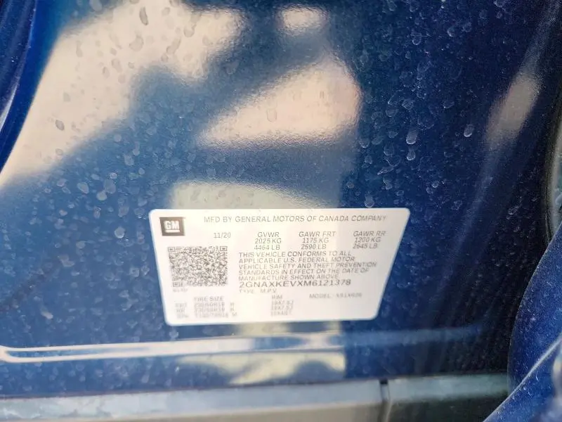 2021 CHEVROLET EQUINOX LT  