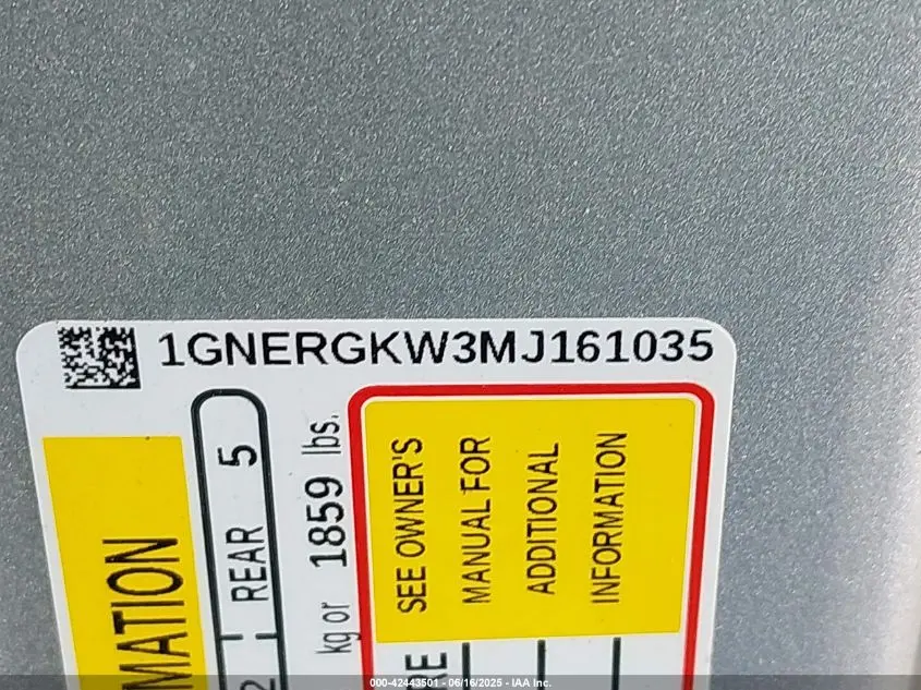 2021 CHEVROLET TRAVERSE FWD LT CLOTH