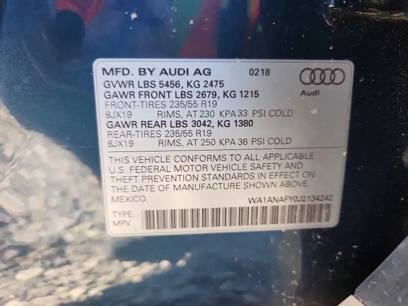 2018 AUDI Q5 PREMIUM  