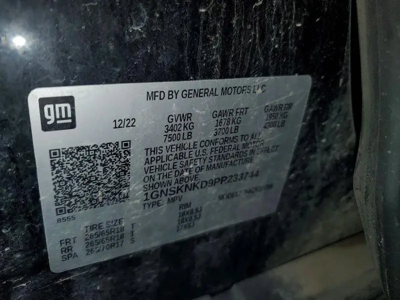 2023 CHEVROLET TAHOE K1500 LT  