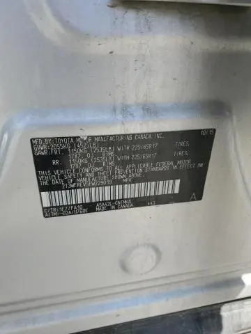 2015 TOYOTA RAV4 XLE  