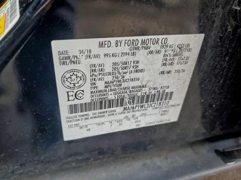 2018 FORD ECOSPORT TITANIUM  