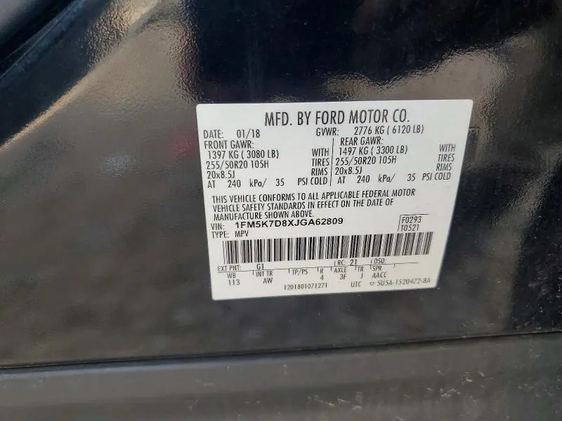 2018 FORD EXPLORER XLT  