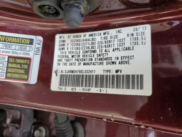 2014 HONDA CR-V EXL  