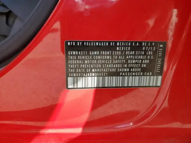 2013 VOLKSWAGEN JETTA SE  