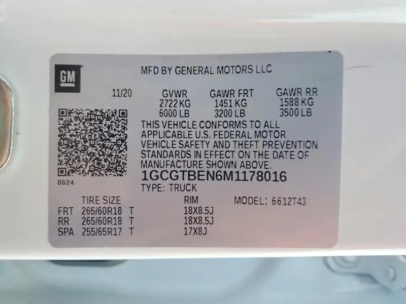 2021 CHEVROLET COLORADO   