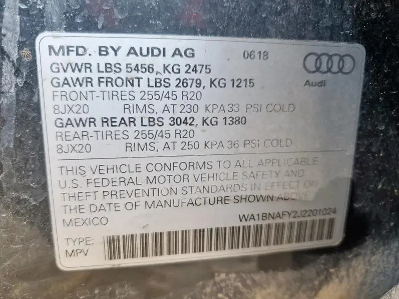 2018 AUDI Q5 PREMIUM PLUS  