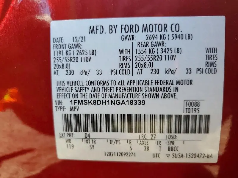 2022 FORD EXPLORER XLT  
