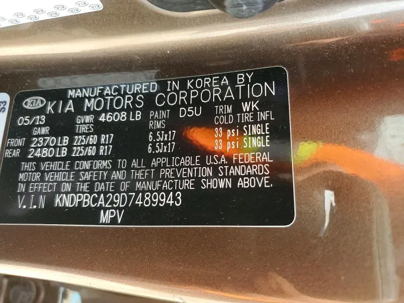 2013 KIA SPORTAGE LX  