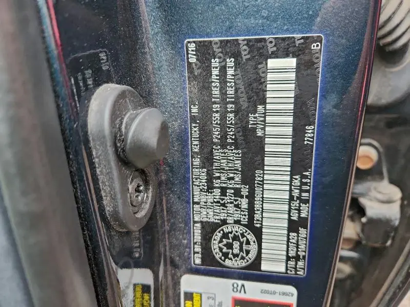 2016 TOYOTA VENZA XLE  