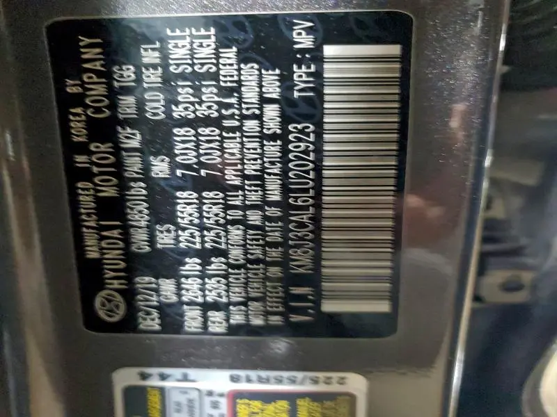 2020 HYUNDAI TUCSON LIMITED  