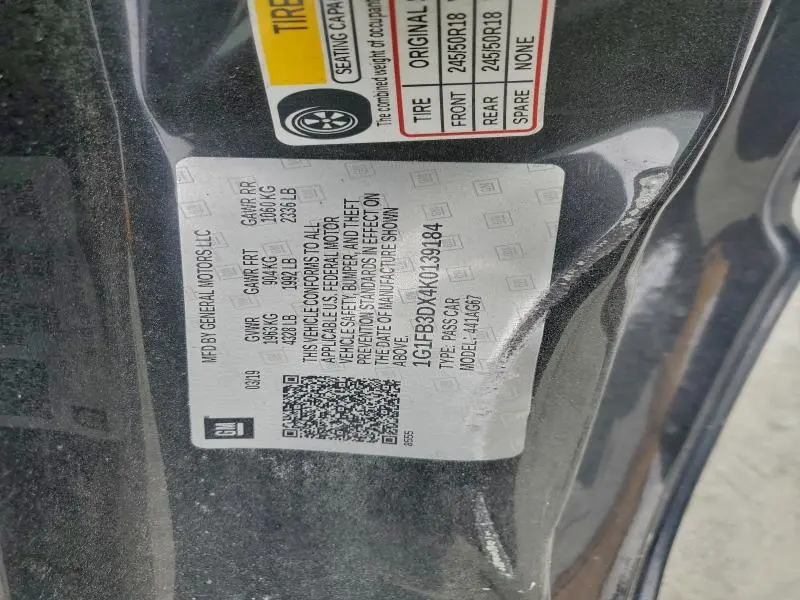 2019 CHEVROLET CAMARO LS  