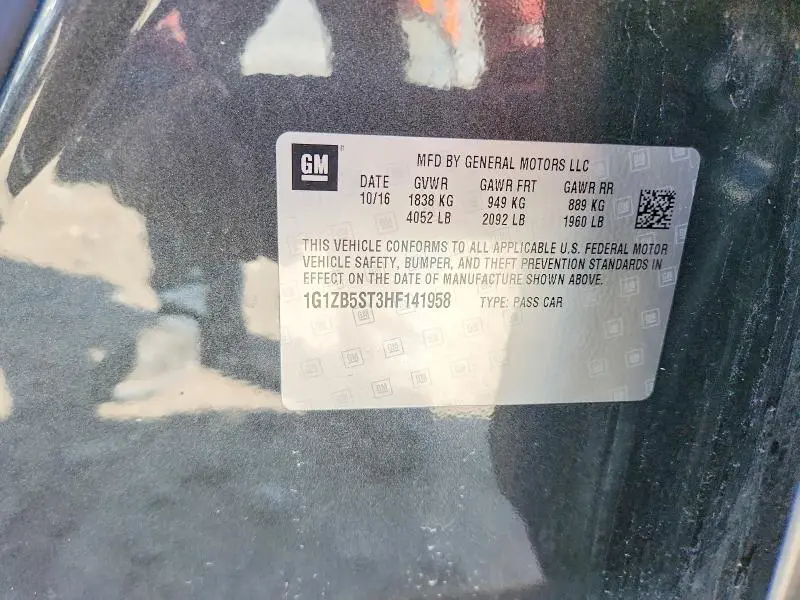 2017 CHEVROLET MALIBU LS  