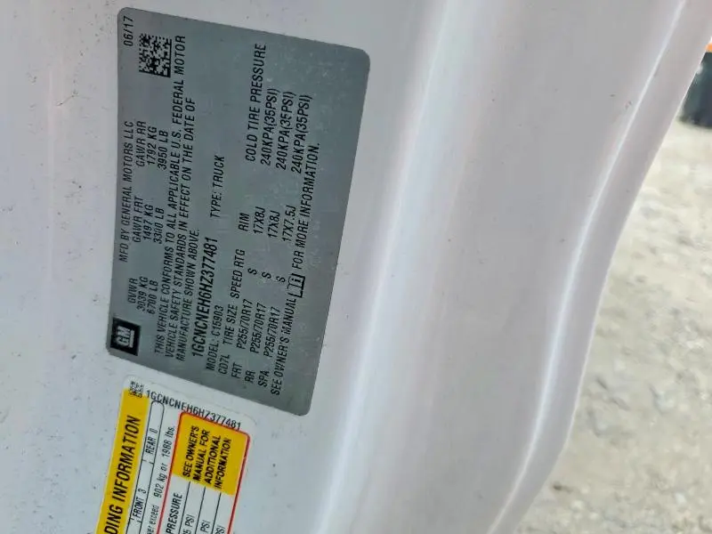 2017 CHEVROLET SILVERADO C1500  