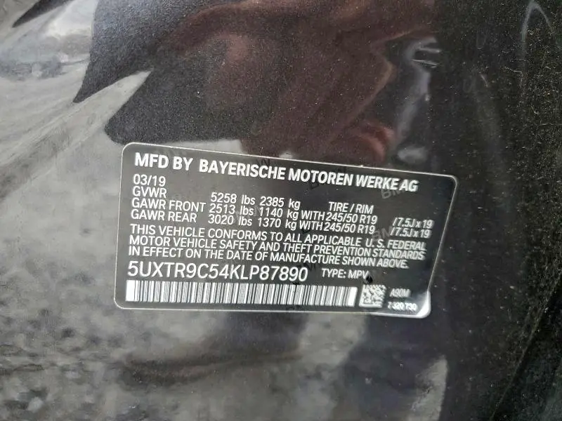 2019 BMW X3 XDRIVE30I  