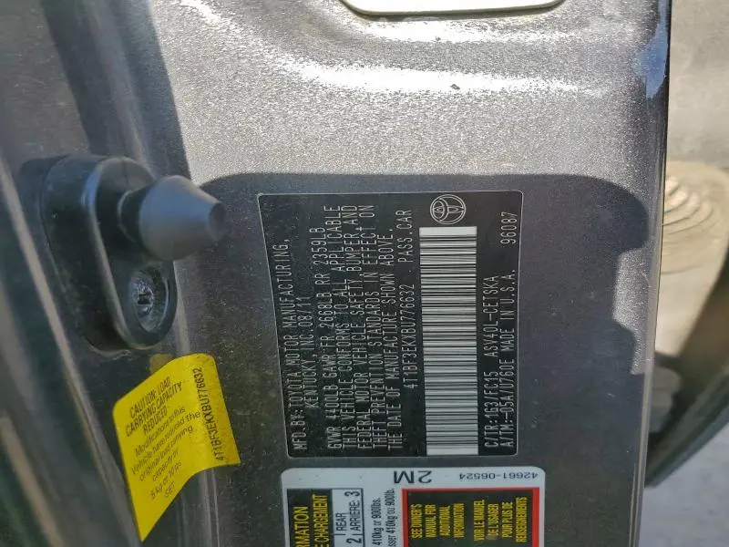 2011 TOYOTA CAMRY BASE  