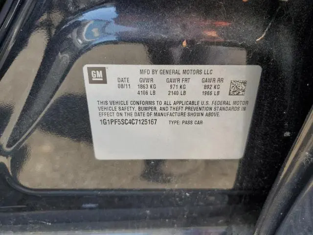 2012 CHEVROLET CRUZE LT  
