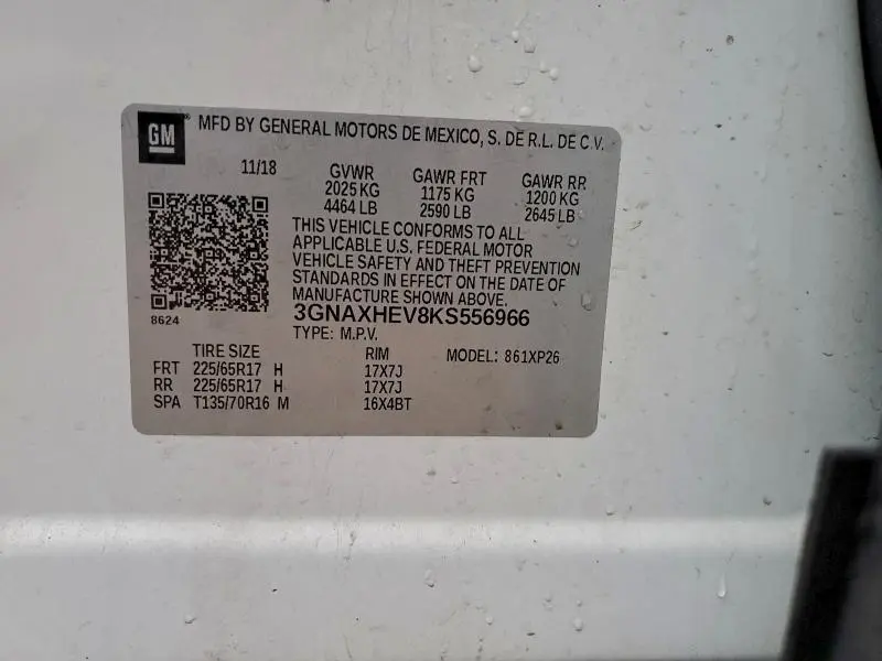 2019 CHEVROLET EQUINOX LS  