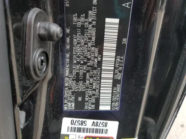 2014 TOYOTA SIENNA XLE  