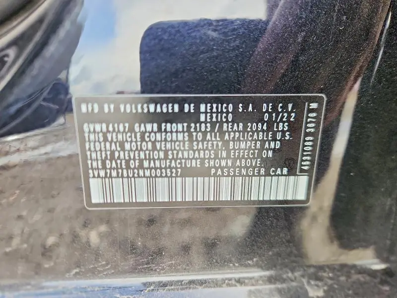 2022 VOLKSWAGEN JETTA SE  