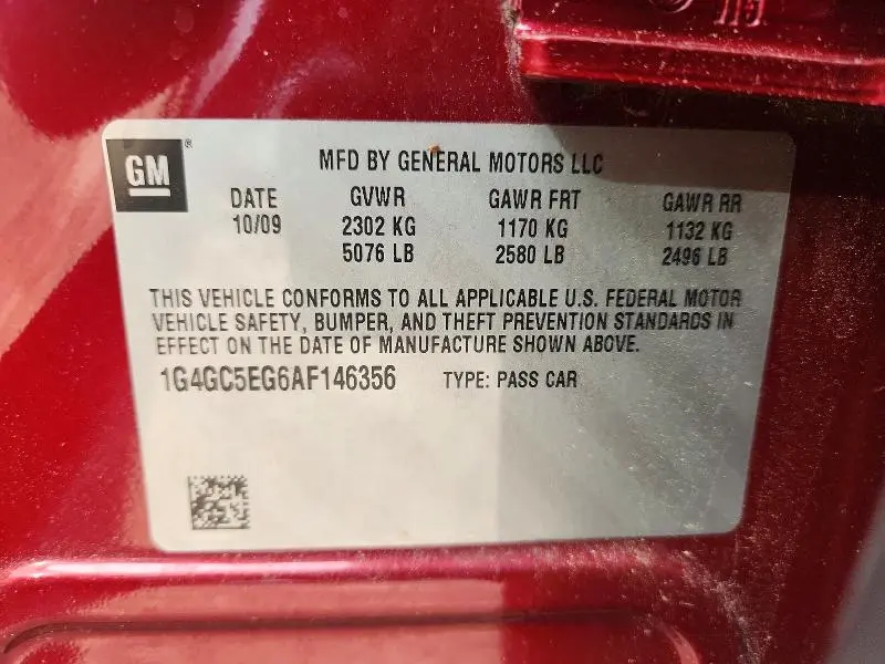 2010 BUICK LACROSSE CXL  